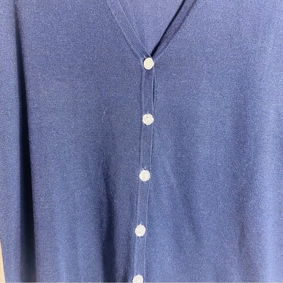 Ann Taylor Bottom Down Blue Cardigan Size: Medium - Picture 5 of 6